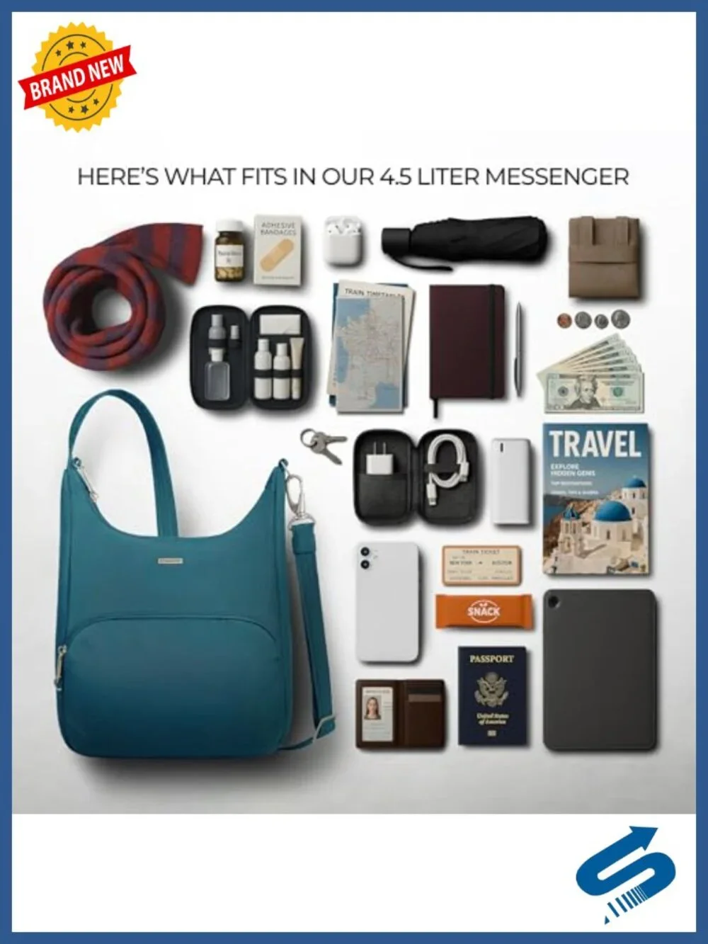 Anti-Theft Messenger Bag with RFID Blocking & Cut-Resistant Strap
